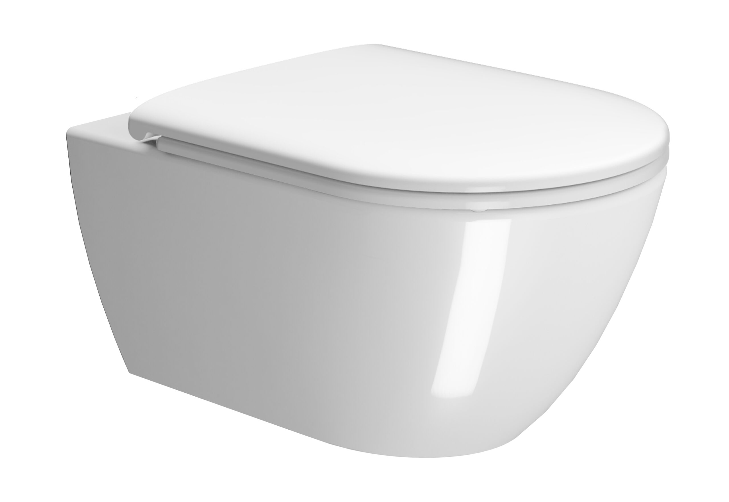 PURA 55×36 Vaso sospeso con sistema di scarico Swirlflush®   Wall-hung toilet with  Swirlflush® system.