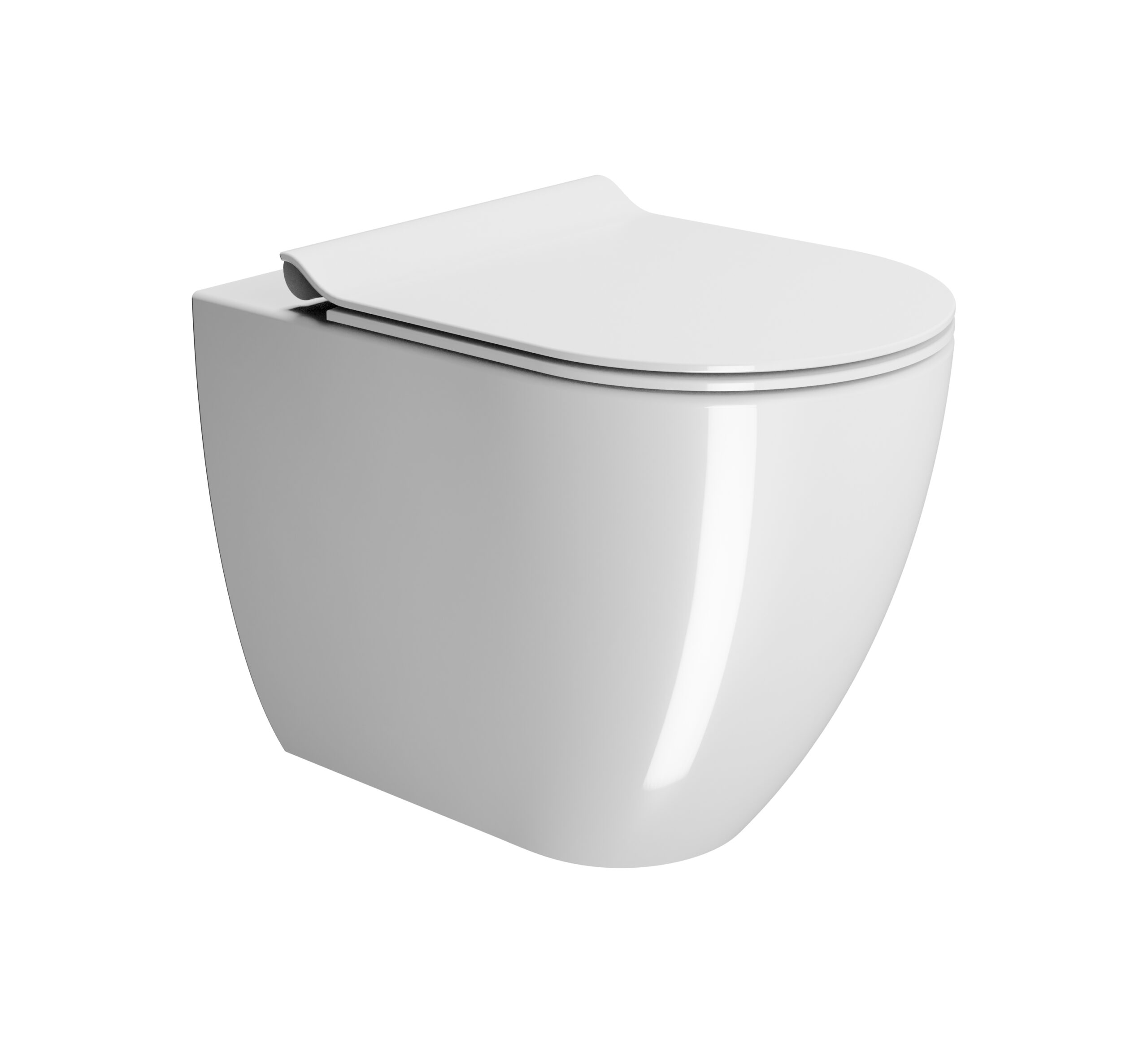 PURA 55×36 Vaso a terra con sistema di scarico Swirlflush® Floor-mounted toilet with Swirlflush® system.