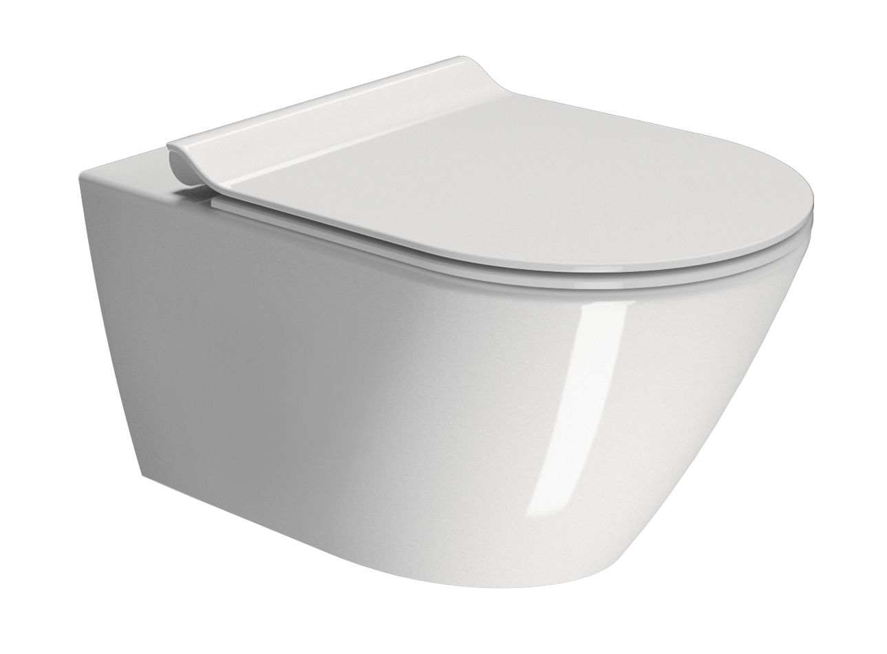 Kube X 55×36 – Wc sospeso con sistema di scarico Geniusflush®    Wall-hung wc with Geniusflush® system