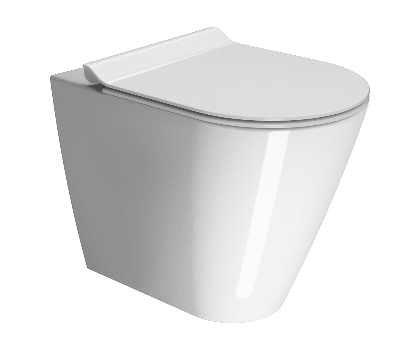 Kube X 55×36 Vaso a terra con sistema di scarico Geniusflush® Floor-mounted toilet with Geniusflush®