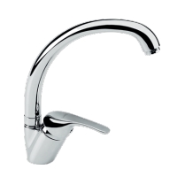 Single-lever-kitchen-mixer-with-swivel-spout