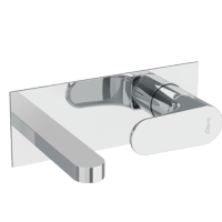 Wall-mounted-single-lever-basin-mixer-short-spout