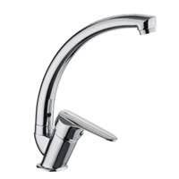 Single-lever-kitchen-mixer-with-swivel-spout