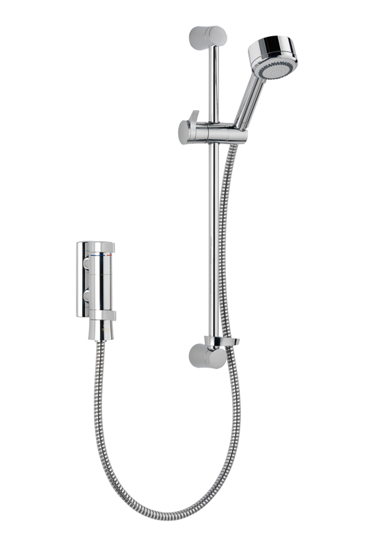 Mira Infuse Surface Mounted thermostatic mixer shower control with variable height shower fittings