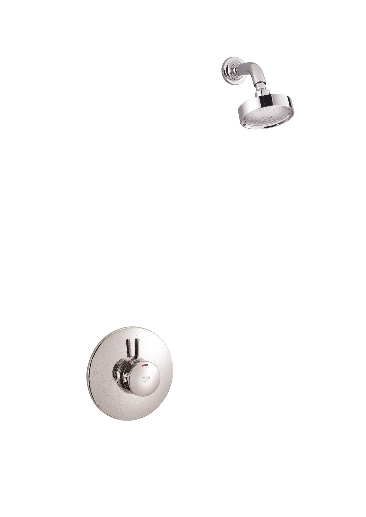 Mira Select built in thermostatic mixer shower control with fixed shower head