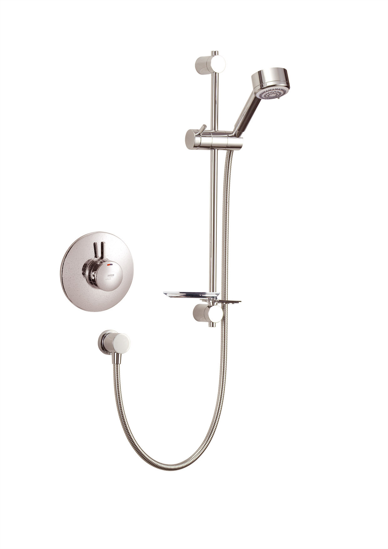 Mira Select built in thermostatic mixer shower control with variable height shower fittings