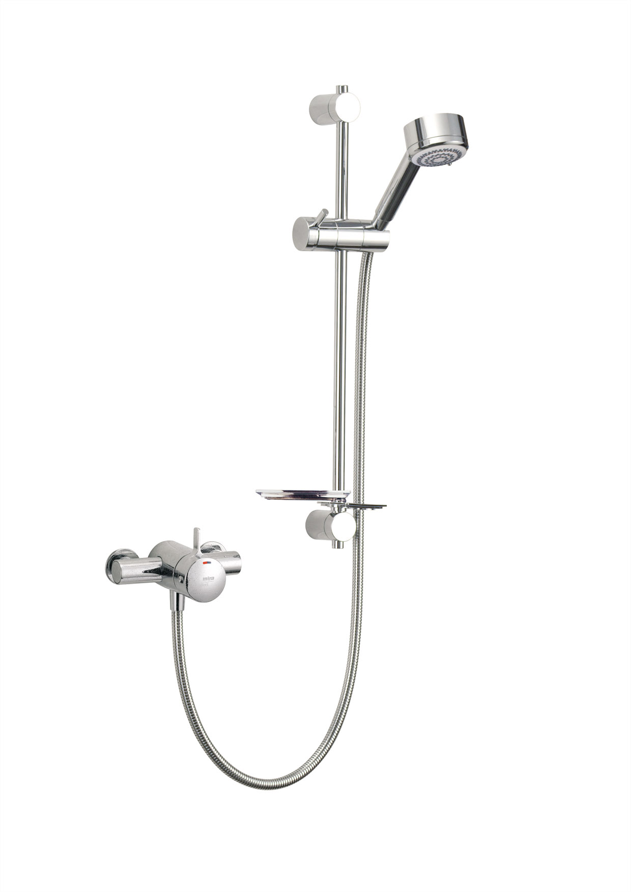 Mira Select Surface Mounted thermostatic mixer shower control with variable height shower control