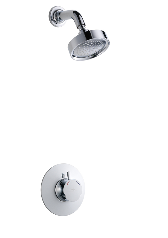 Mira Discovery Concentric built in thermostatic mixer shower control with fixed shower head