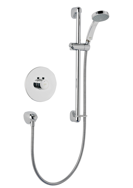 Mira Minilite built in thermostatic mixer shower control with variable height shower fittings