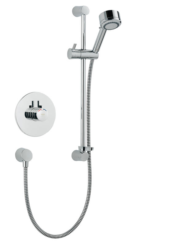 Mira Miniduo built in thermastatic mixer shower control with variable height shower fittings
