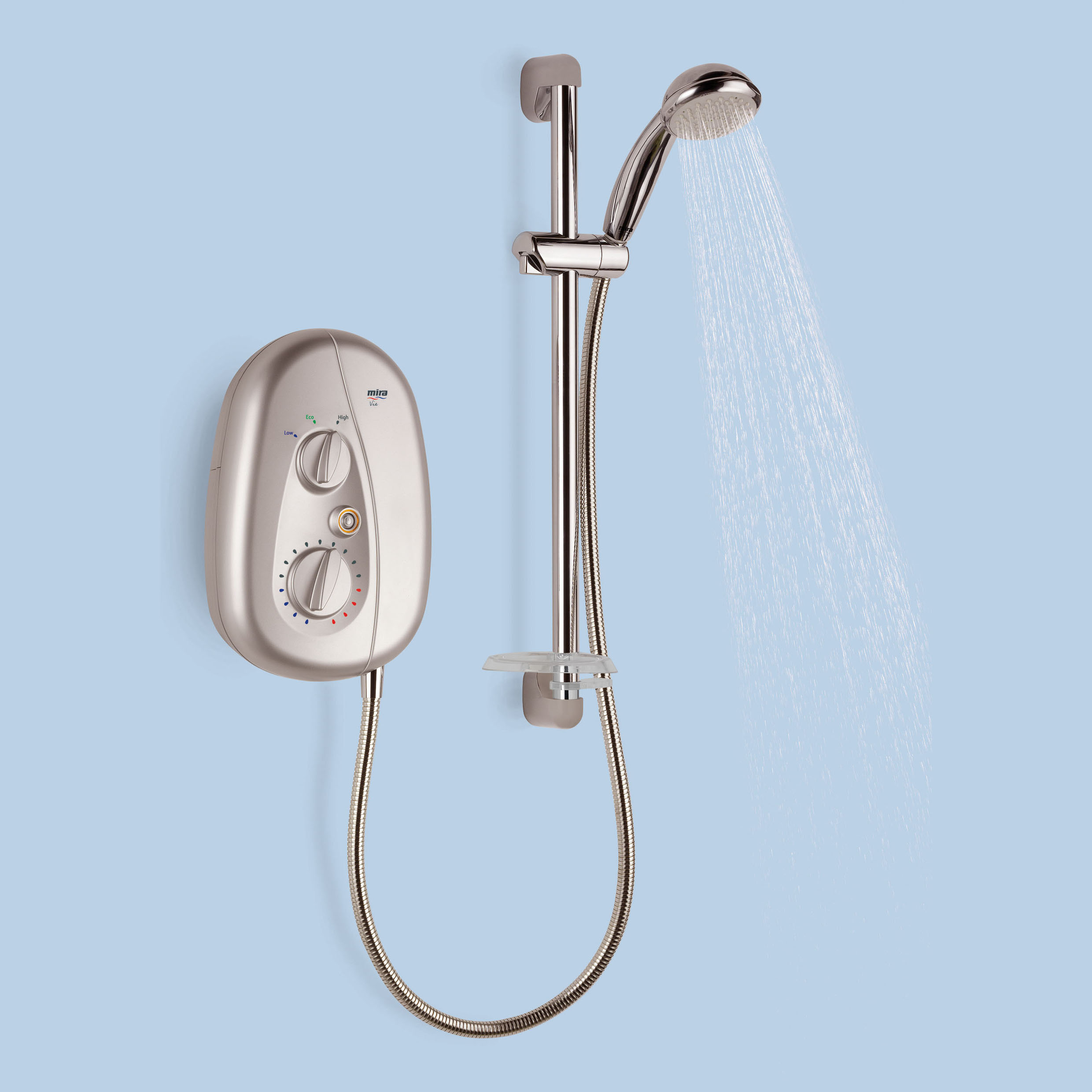 Mira Vie 10.8 kw Electric Shower in Satin/Chrome