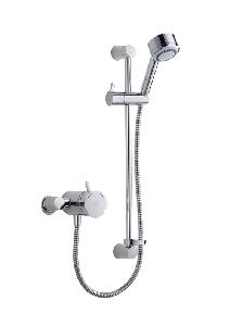 Mira Discovery Concentric surface mounted mixer shower control with variable height shower fittings