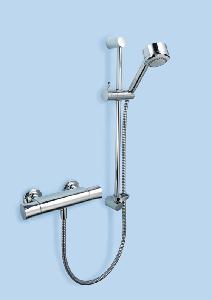 Mira Discovery Bar Value surface mounted mixer shower control with variable height shower fittings