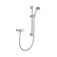 Mira Minilite Eco surface mounted single control thermostatic mixer shower with exposed and variable height fittings