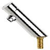 Washbasin tap self closing manual operation for warm water