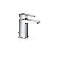Monobloc Basin Mixer with integrated flow straightener, flexible installation hoses and pop up waste.