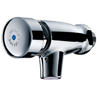 Wall-mounted time flow basin tap
