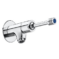 Self-closing basin mixer