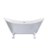 Lyddington Freestanding Acrylic Bath Stainless Steel Effect