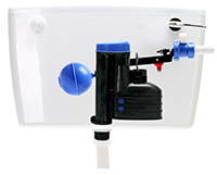 Exposed Classic cistern, 6 litre flush, Delchem side entry fill valve