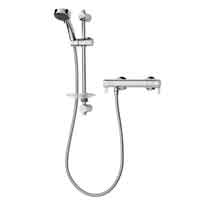 Water efficient bar mixer with a 6 l/min factory fitted flow regulator and separate flow and temperature lever handle controls for ease of operation. Suitable for all water systems including gravity.
