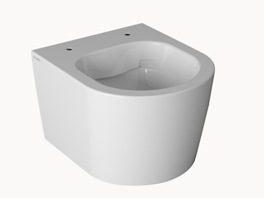The new SENZABRIDA®   toilet bowl focuses on water flowing out in a single point at the rear of the bowl, eliminating the continuous perimeter rim to guarantee maximum hygiene and cleanliness.