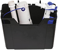 Concealed Compact cistern, 6/4 litres dual flush (adjustable to 4.5/3l litres) with cable operation and side entry fill valve