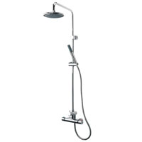 A thermostatic bar mixer shower with diverter suitable for use with higher pressure systems and with automatic shutdown if hot or cold supplies fail.