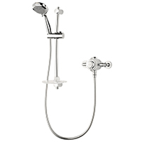 A thermostatic exposed concentric mixer shower with WRAS approval.