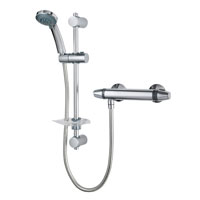 A thermostatic bar mixer shower with automatic shutdown if hot or cold supplies fail and durable ceramic disk flow control for easy operation. Suitable for installation with all systems.