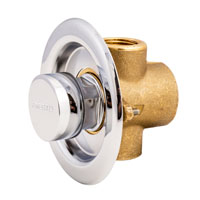 Eco-friendly single-water timed faucet for recessed installation with chrome-plated brass body – Grifo temporizado ecológico de un agua para instalación empotrada con cuerpo de latón cromado