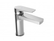 BASIN MIXER WITH COLD START AND FLOW RESTRICTOR