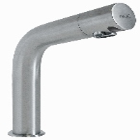 Automatic deck mounted high neck StSt electronic mixer tap