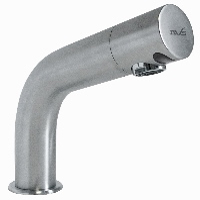 Automatic deck mounted short neck StSt electronic mixer tap