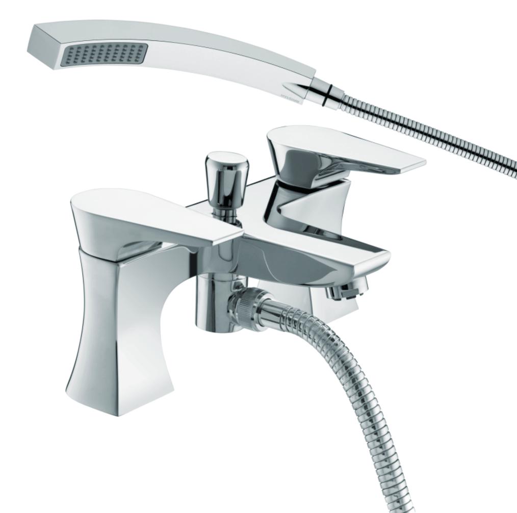 Hourglass Bath Shower Mixer Chrome