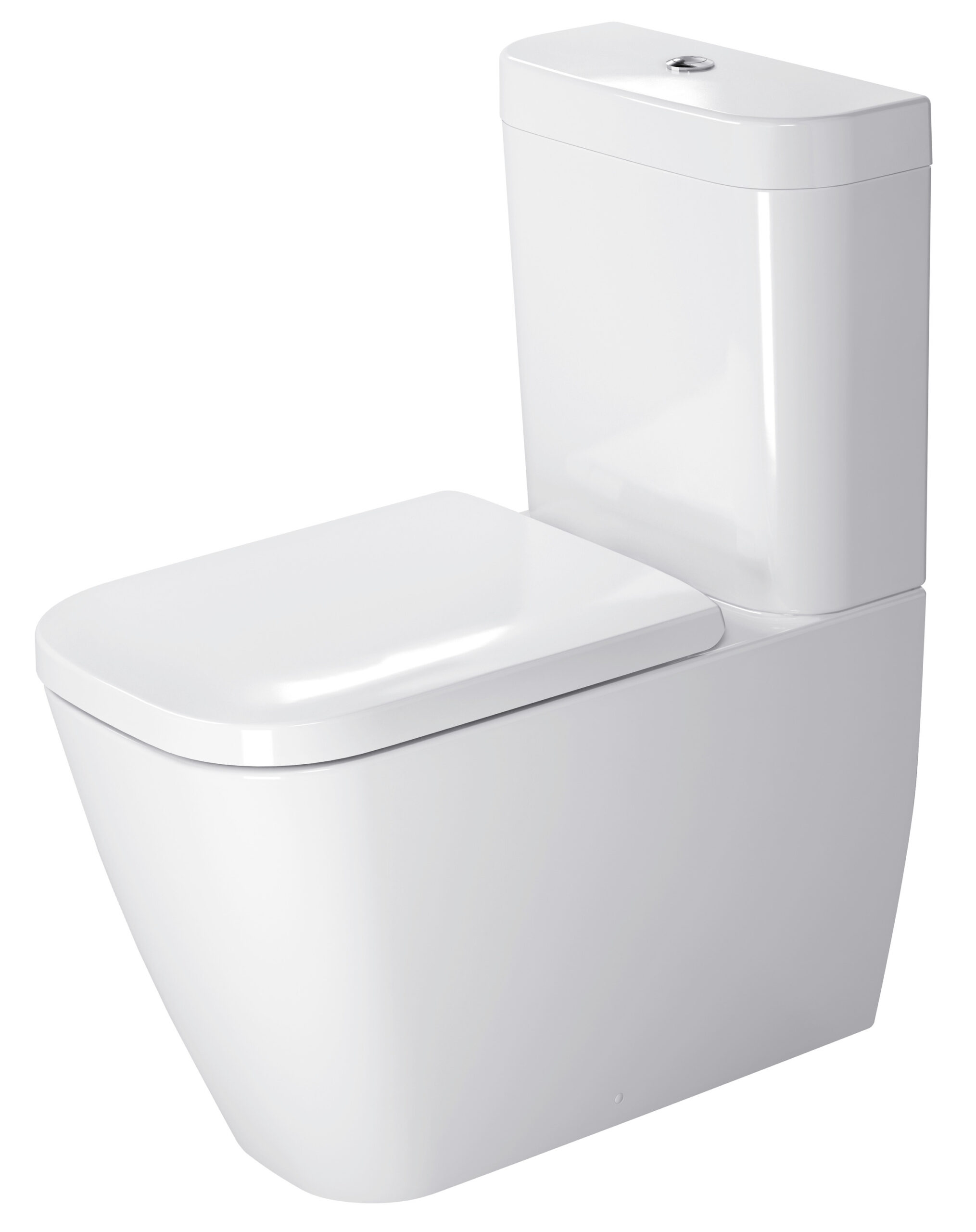 Duravit Happy D.2 Floorstanding toilet for combination, 630 mm White High Gloss, Washdown model, Closed, HygieneGlaze, For bowl mounted cistern, 0 l / 4,5 l, Outlet: horizontal|vertical – 2134092000