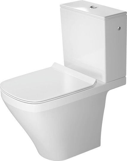 Duravit DuraStyle Floorstanding toilet for combination, Undershower toilet, Undershower system, 630 mm White High Gloss, Washdown model, Closed, For bowl mounted cistern, 0 l / 4,5 l, Outlet: horizontal, WonderGliss – 21623900751