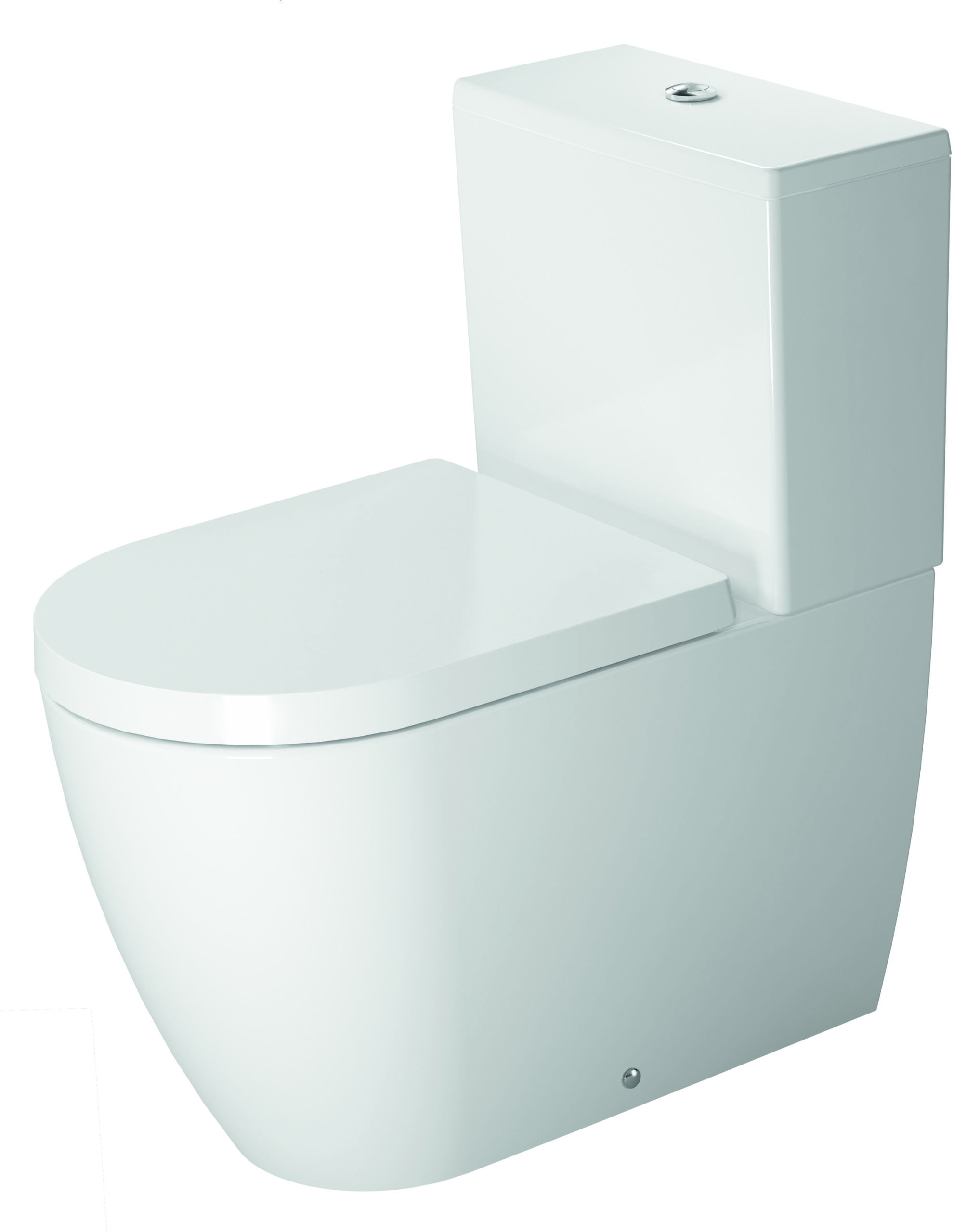 Duravit ME by Starck Floorstanding toilet for combination, Undershower toilet, Undershower system, 650 mm White High Gloss, Washdown model, Closed, For bowl mounted cistern, 0 l / 4,5 l, Outlet: horizontal – 2170390075
