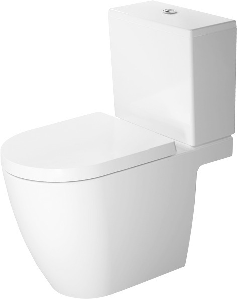 Duravit ME by Starck Floorstanding toilet for combination, 650 mm White High Gloss, Washdown model, Closed, For bowl mounted cistern, 0 l / 4,5 l, Outlet: horizontal – 2172090000