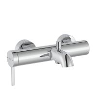 Wall-mounted bath-shower mixer (available finishing’s: chrome, matt black, titanium black and shiny rose gold)