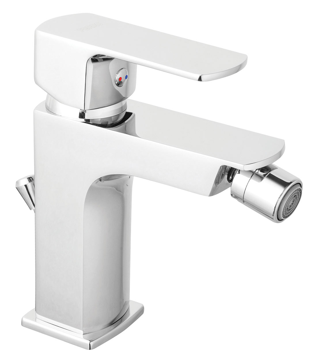 Single lever standing bidet mixer.