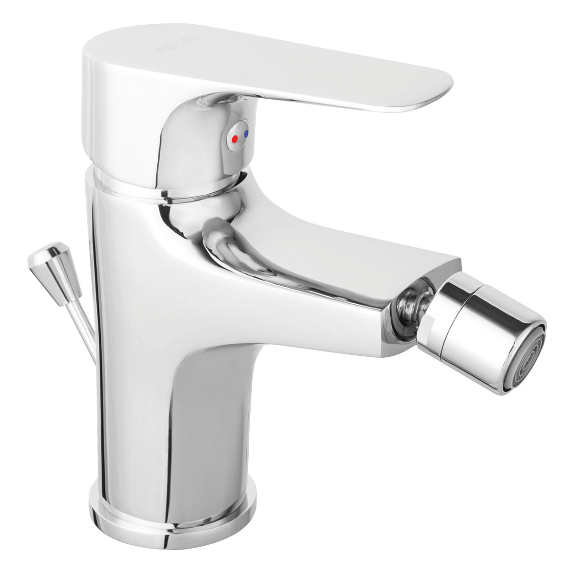 Single lever standing bidet mixer.
