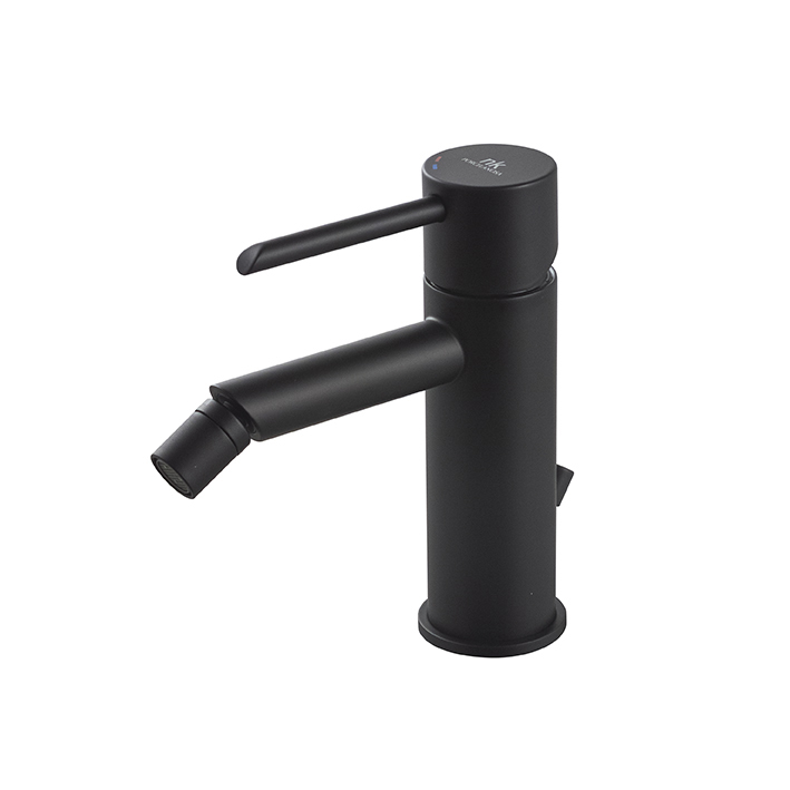 ROUND SINGLE LEVER BIDET MIXER BLACK