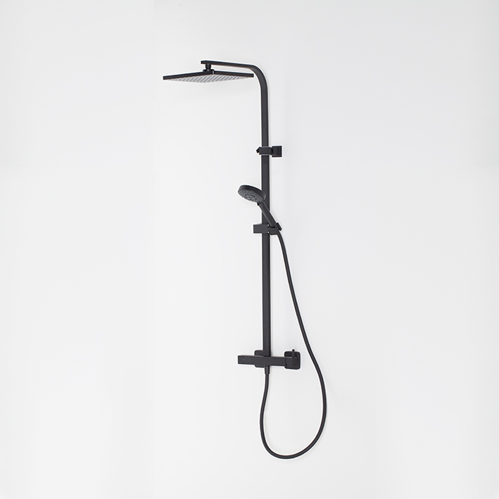 TEC SQUARE SHOWER COLUMN SL BLACK MATT