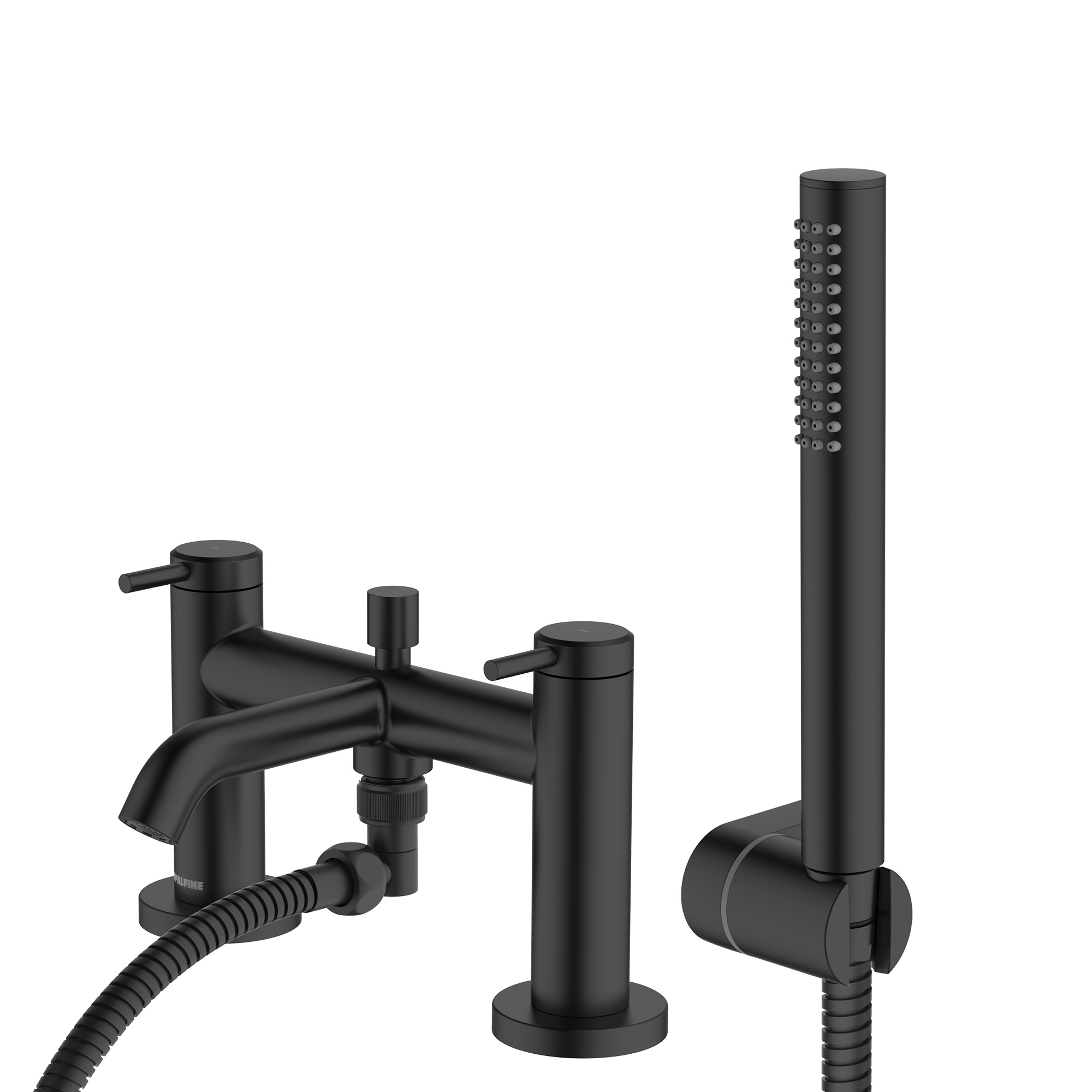 Kelvin Bath Shower Mixer finished in Matt Black