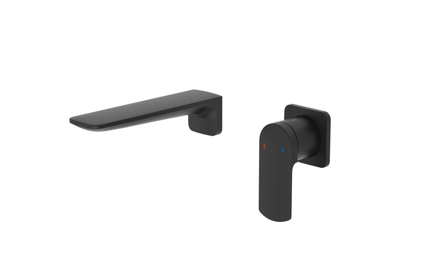 Fuse Black Wall Mounted Basin Mixer