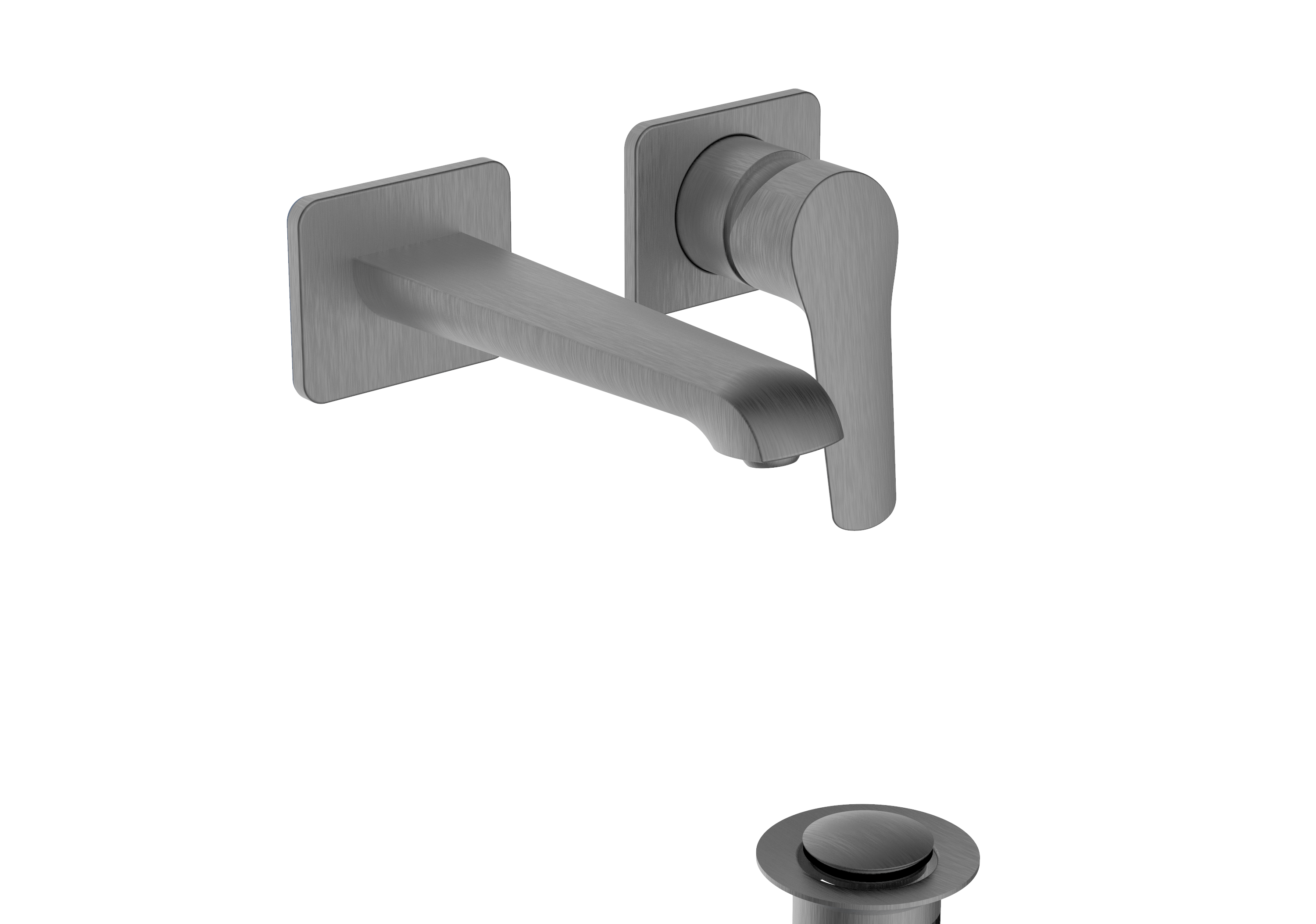 Hanna Wall Mounted Basin Mixer – Gunmetal Grey