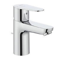 Deck-mounted single lever S basin mixer
