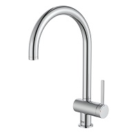 Sink Mixer deck mounted single lever high spout lateral handle (available finishings: Chrome and Matt Black)