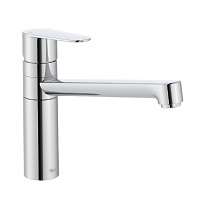 Deck-mounted single lever high swivel spout sink mixer